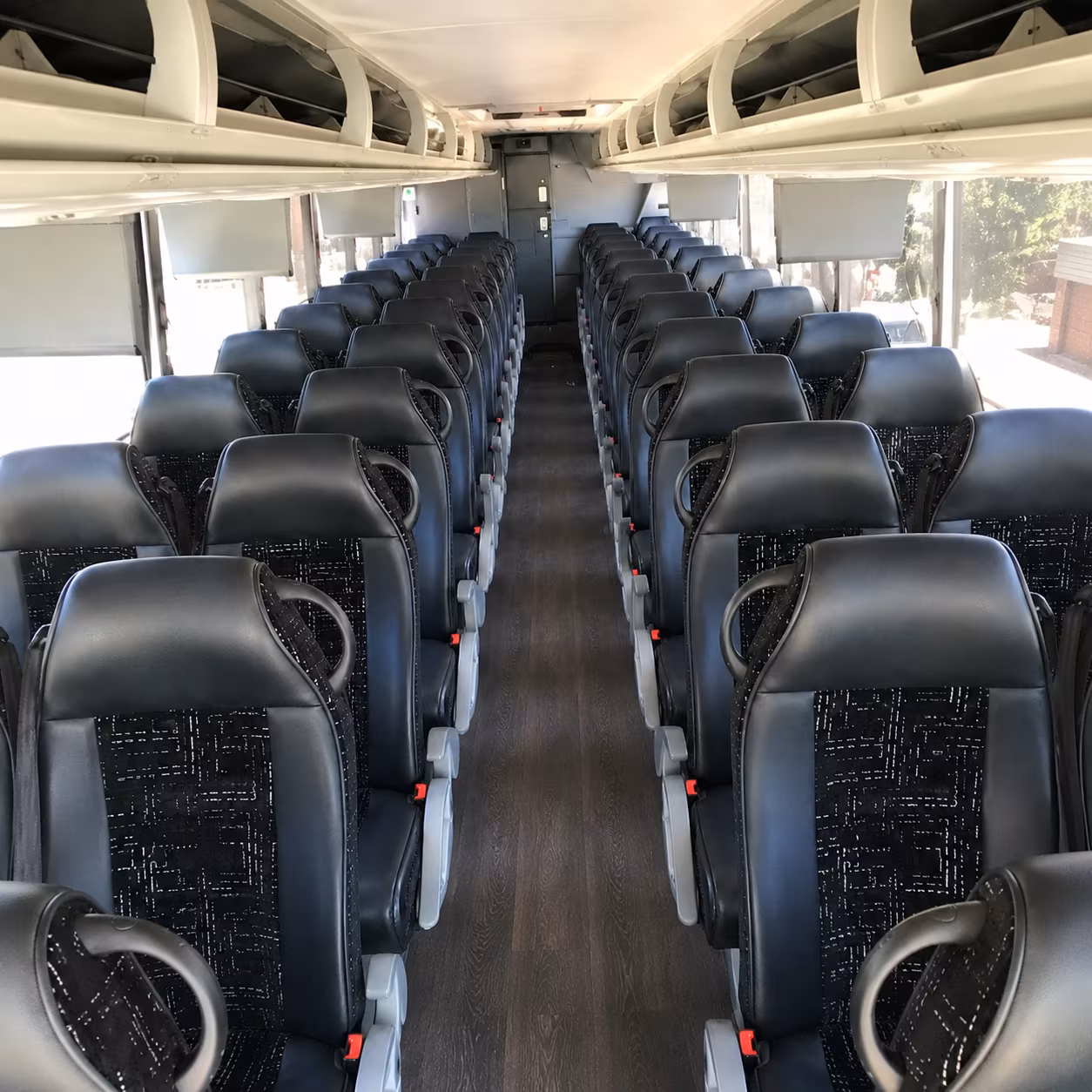 56 passenger charter bus inside
