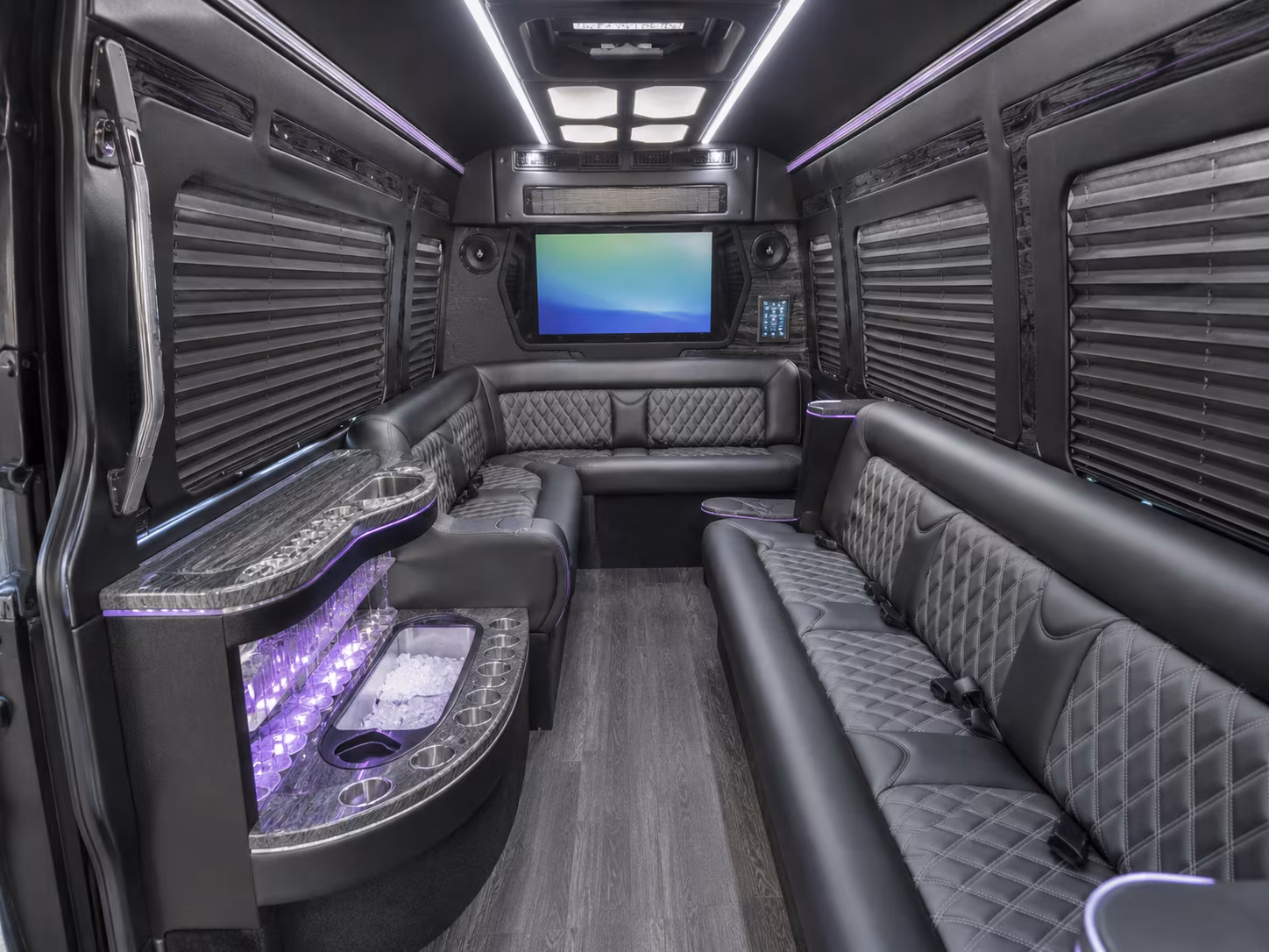 inglewood 20 passenger party bus interior