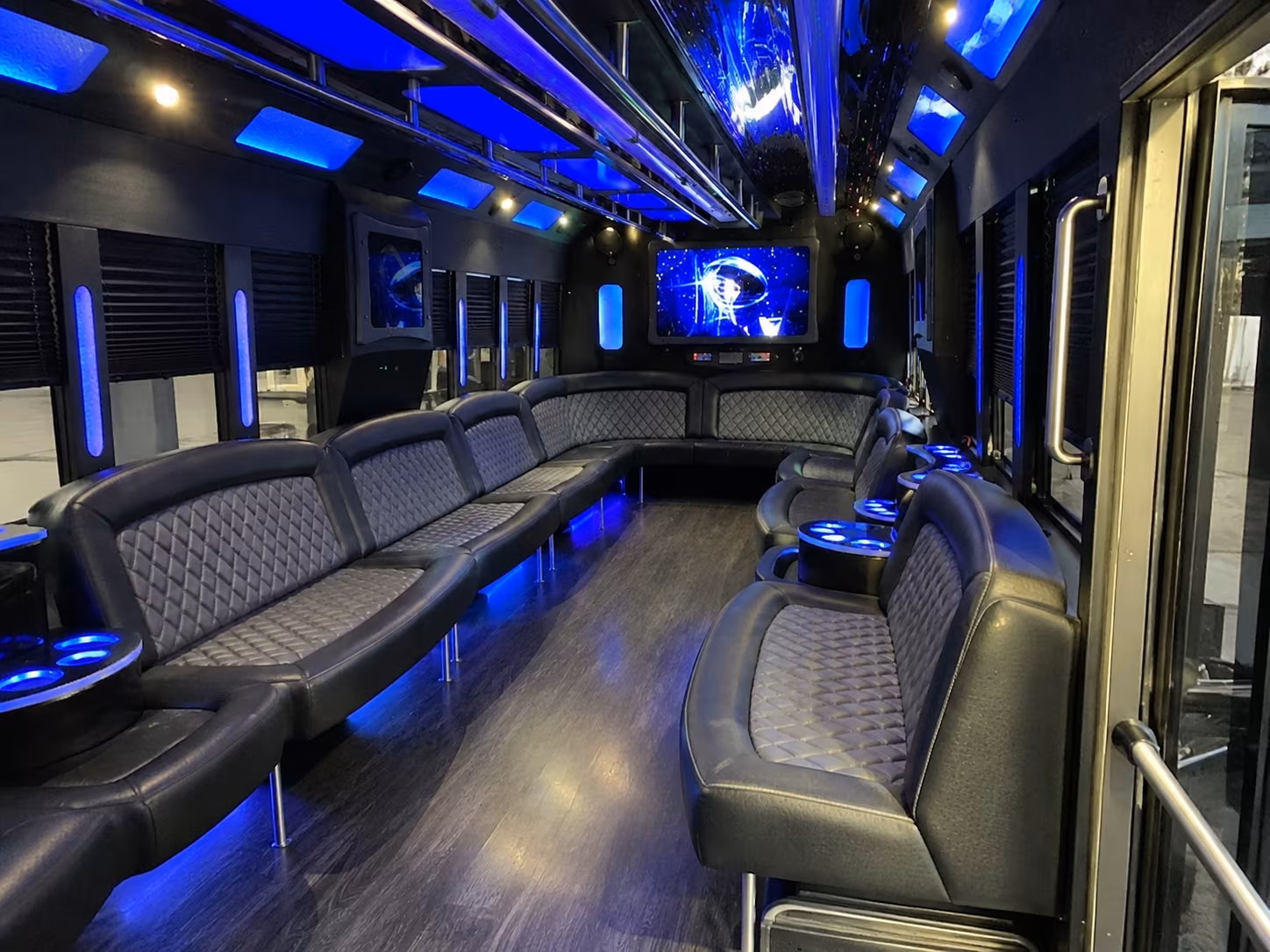 inglewood 28 passenger party bus interior