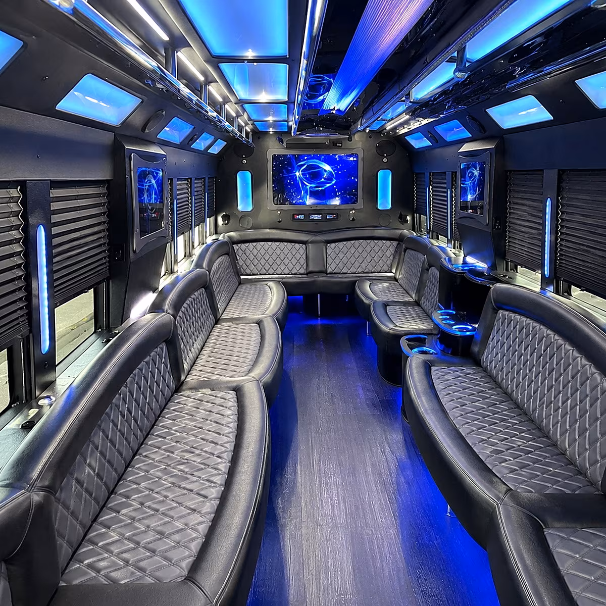 inglewood 50 passenger party bus interior
