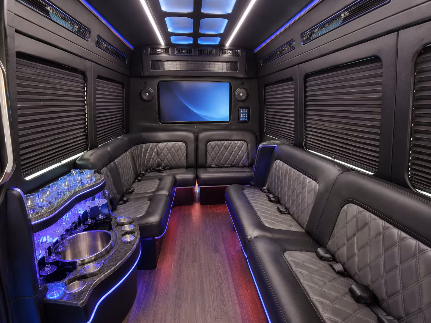 inglewood corporate event transportation onboard seating